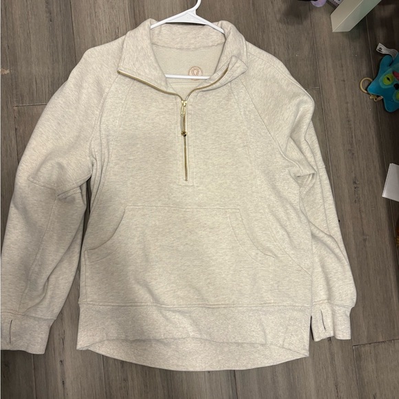 lululemon athletica Cream Crew Neck Sweater - Picture 1 of 2